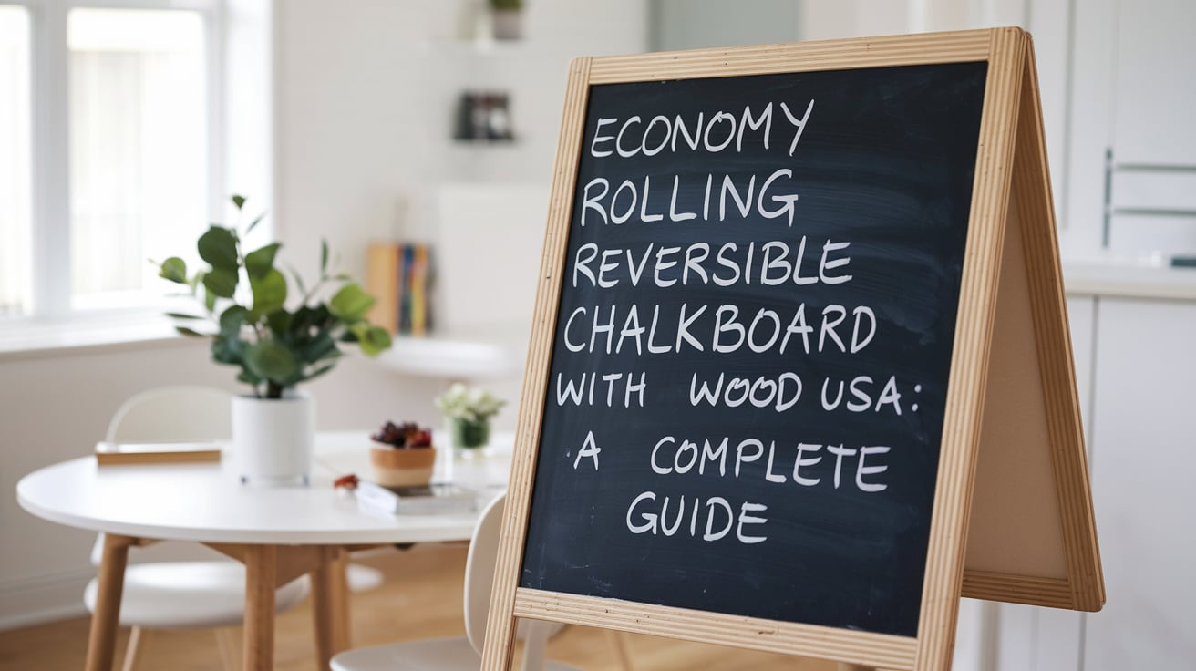 economy rolling reversible chalkboard with wood easel price usa​