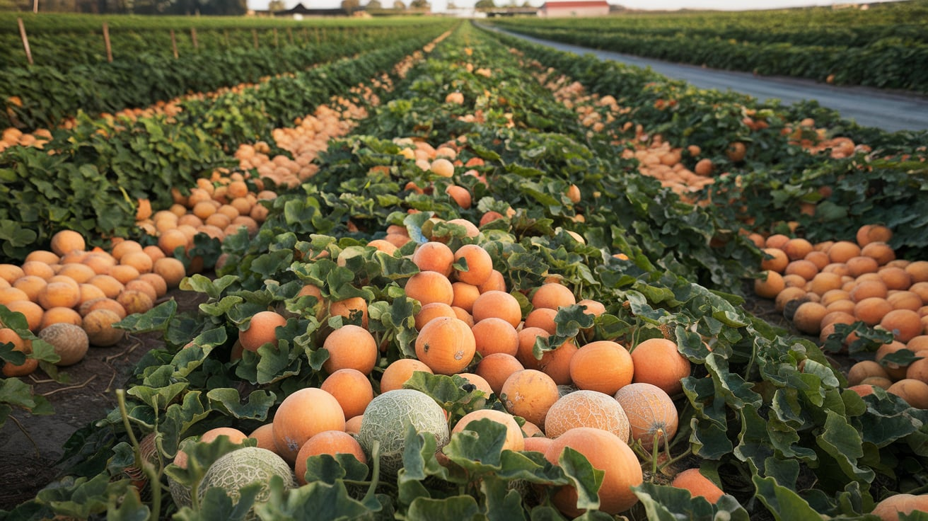 how big is hale's cantaloupe plant​