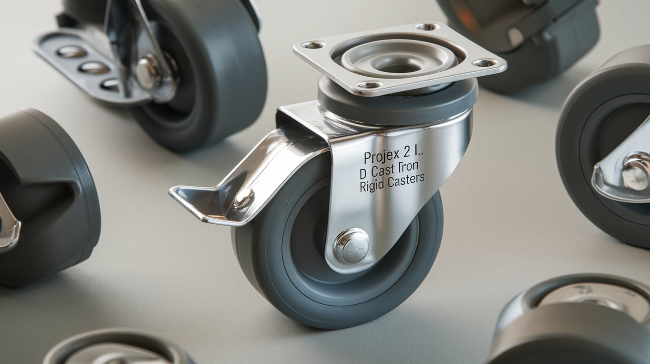 Projex 2 in. D Cast Iron Rigid Casters