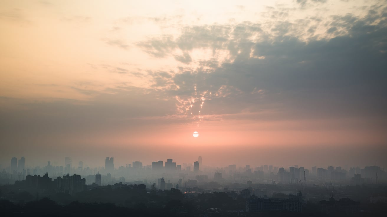 What Color Would Sunrise Be in a Heavily Polluted Sky